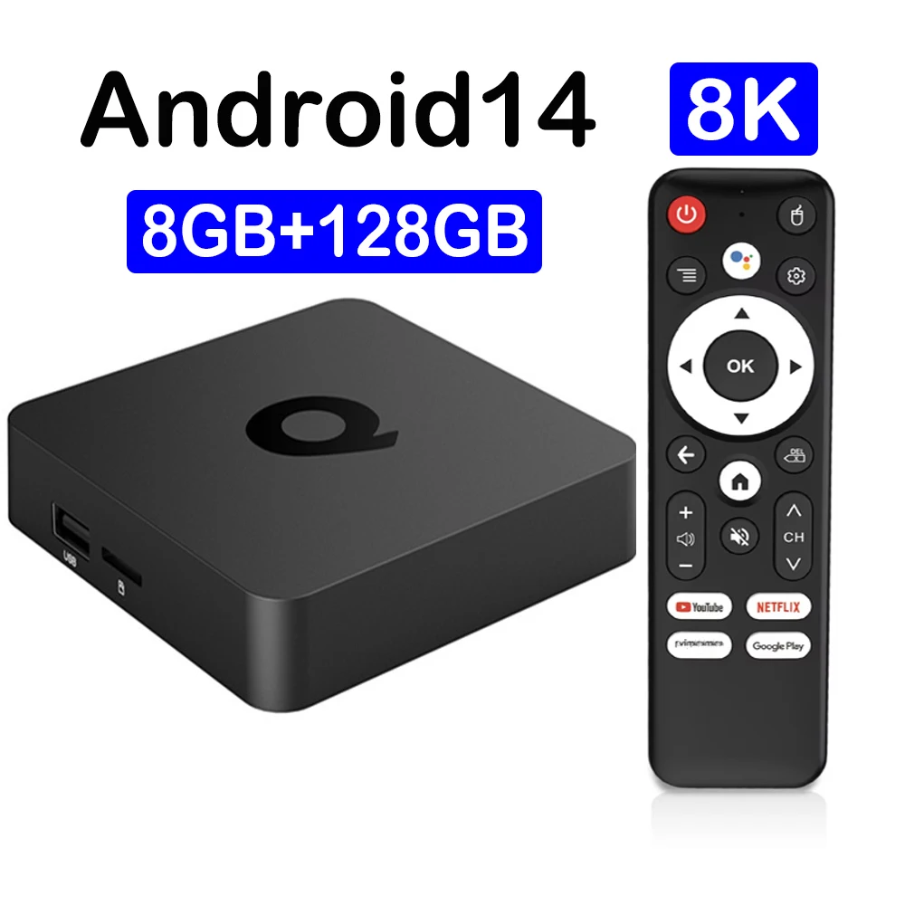 Q1 8GB 128GB Android 14 TV Box Allwinner H313 Quad Core 5G Wifi 8K Google Player Youtube Voice Media Player 4GB 64GB Set Top Box Image