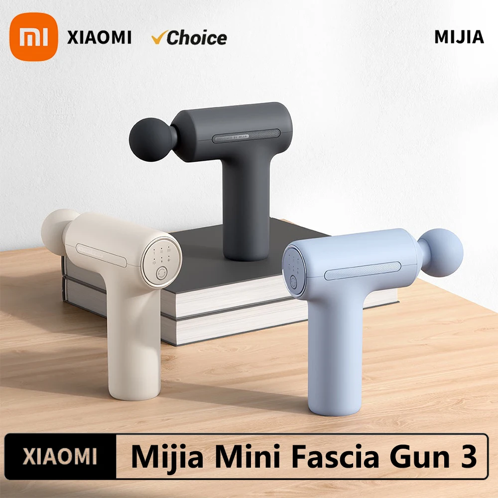 2025 XIAOMI Mijia Mini-Faszienpistole, 3 tragbare Muskelmassagepistole, 12 kg Schub, bürstenloser, leiser Motor, 3 Massageköpfe, Entspannung des Körpers Image