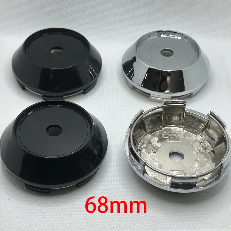 4Pcs 68mm Auto Emblem Rad Center Caps Schwarz Silber Für SSR Speed Star Rad Zubehör Auto Felge hub Kappe Abdeckung Radkappen Image
