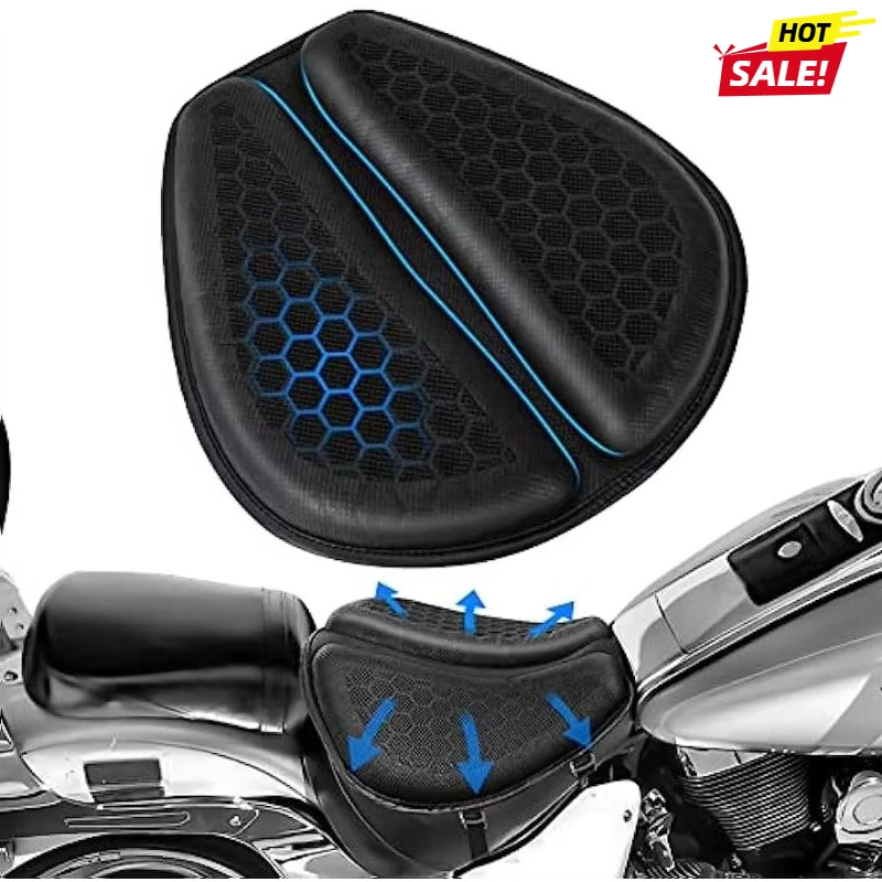Motorrad Sitzkissen Motorrad Gel Sitzkissen Moto Druckentlastung Fahrt Sitz Pad 3D Waben Anti-slip Moto Zubehör