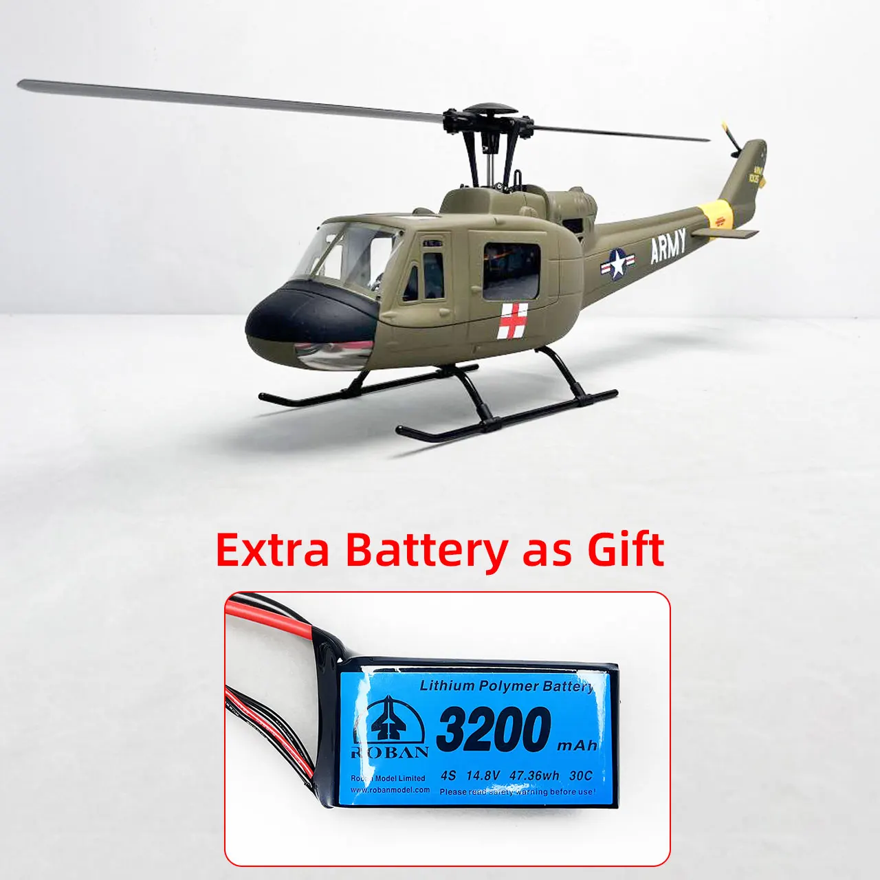Roban RTF 450 Größe UH-1D RC Hubschrauber GPS-Modus X1 Flugsteuerungssystem