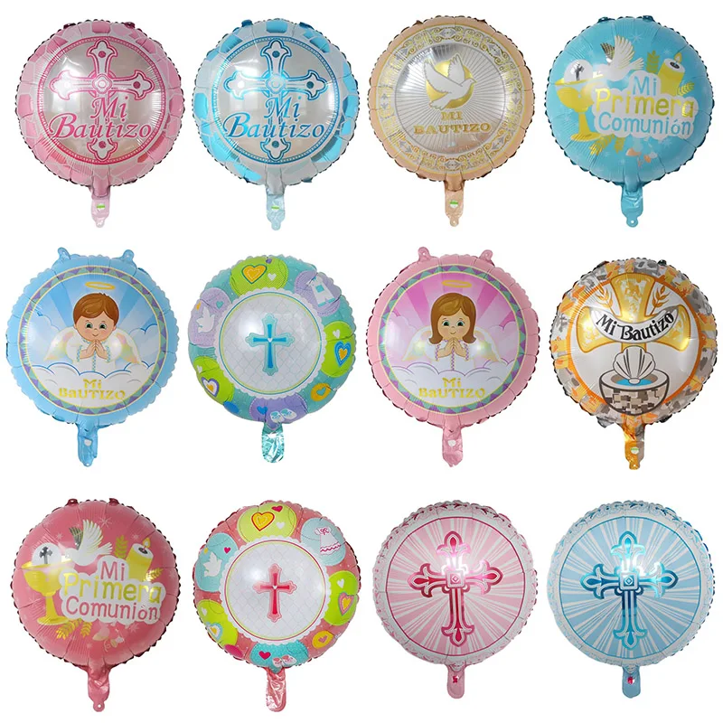 10 stücke 18 Zoll spanische Folie Helium Luftballons Taufe West Taufe Thema Party Dekoration Baby party Globos Kinder Spielzeug liefert Image