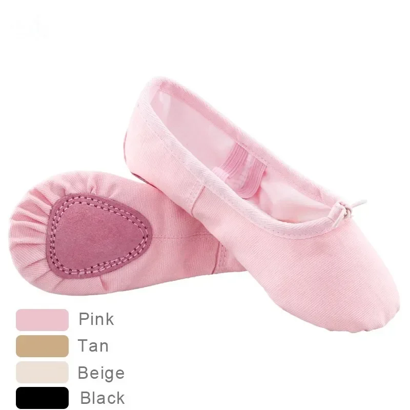 Ballettschuhe aus Segeltuch für Mädchen, Tanzpantoffeln, geteilte Sohle, Gymnastik, Skate, Yoga, Tanzschuhe für Kinder, Ballerina