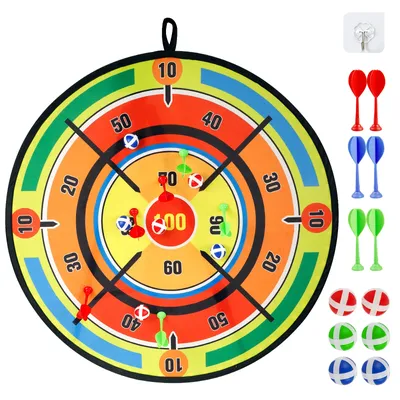 Kinder Darts cheibe mit klebrigen Bällen und Darts (Bälle und Pfeile Farbe zufällig),Indoor/Outdoor-Sportspiel zeug, Halloween/Weihnachten Image