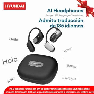Choice HYUNDAI HY-Fit2 AI Open Ear Wireless-Kopfhörer Bluetooth 5.4-Kopfhörer 100-Sprache Face-to-Face-Interpretation für die Arbeit Image