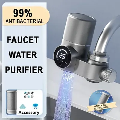 Water-power Sterilization Faucet Water Purifier Ultraviolet Deep Sterilization 8-stage Fine Filtration Heating Faucet And Filter