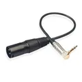 30 cm XLR 3 pin maschio a gomito da 90 gradi spina stereo da 3,5 mm cavo audio adattatore microfono cavo microfono cavo TRS jack 3,5 maschio a maschio