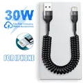 Per Apple 30W USB Cavo di ricarica rapido per auto per iPhone 14 13 12 11 Pro Max 8 Plus X XS Cavo