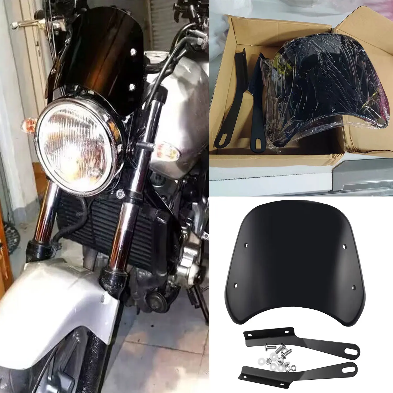 Misura Per Honda CB 500F CBF500 CBF 500 2004 2005 2006 2007 Moto Parabrezza Parabrezza Schermo Deflettori del Vento Con Staffa