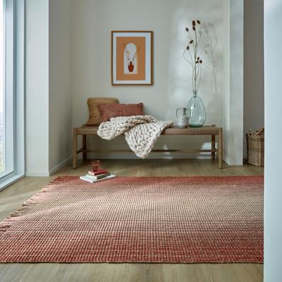 Teppich FLAIR RUGS "Jute Ombre", rot, B:200cm H:8mm L:290cm, Jute, Kunstfaser, Wolle, Teppiche Image