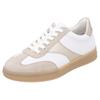 Sneaker REMONTE, Damen, Gr. 38, gold (weiß, goldfarben), Leder, Veloursleder, sportlich, Schuhe, Freizeitschuh, Halbschuh, Schnürschuh mit gepolstertem Schaftrand