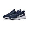 Laufschuh PUMA "FLYER LITE 3", Gr. 47, blau (puma navy, puma weiß), Textil, sportlich, Schuhe
