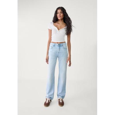 Stradivarius Straight fit jeans Light blue 8