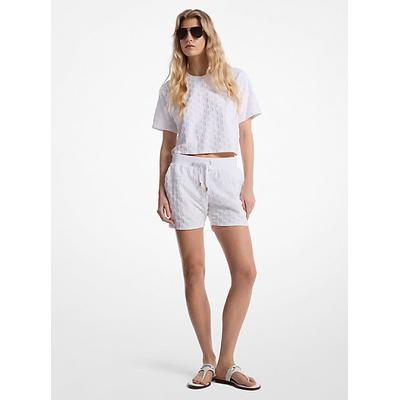 Michael Kors Logo Jacquard Terry Shorts White XS