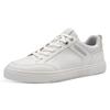 Plateausneaker MARCO TOZZI, Herren, Gr. 42, weiß, Lederimitat, Textil, clean, sportlich, Schuhe, Freizeitsch, Halbschuh, Schnürschuh mit Perforierung und Ziernähten