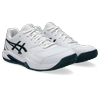Tennisschuh ASICS "GEL-DEDICATE 8 CLAY", Gr. 41,5, weiß, saxon grün, Textil, Synthetik, sportlich, Schuhe, Sandplatzschuhe für Ascheplätze