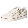 Sneaker MUSTANG SHOES, Damen, Gr. 40, gold (creme, goldfarben), Lederimitat, glänzend, modisch, Schuhe, Plateausneaker, Schnürschuh mit Metallic Details