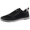 Sneaker TOM TAILOR, Herren, Gr. 42, schwarz, Textil, Lederimitat, sportlich, Schuhe, Freizeitschuh, Halbschuh, Schnürschuh mit Kontrast-Rahmennaht