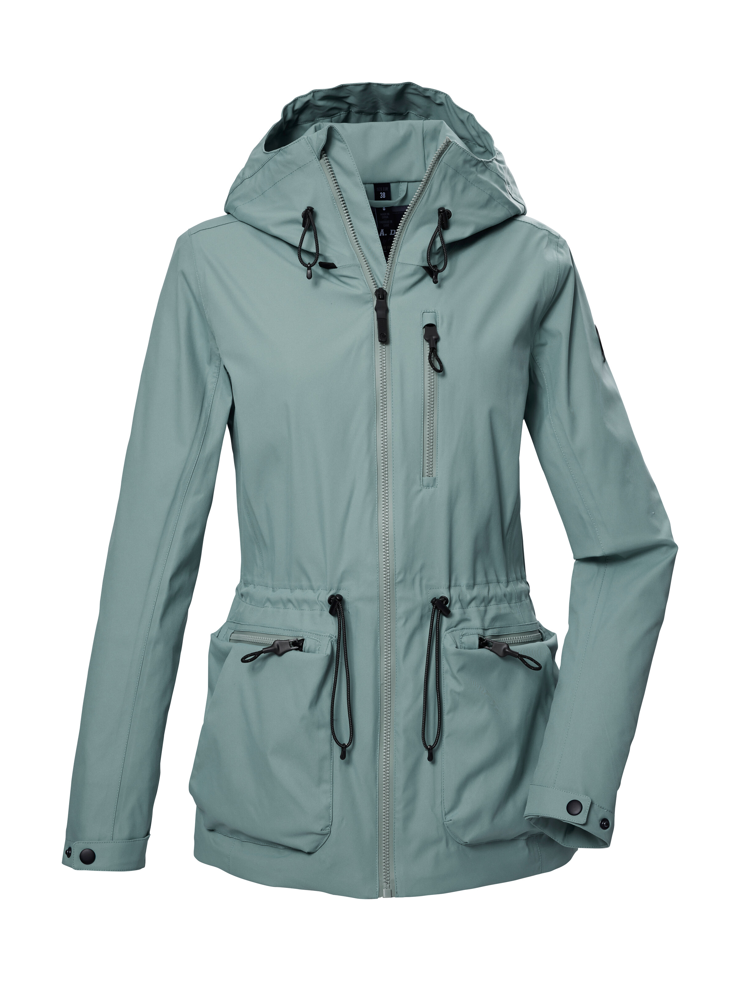 Funktionsjacke "GS 55 WMN JCKT", Damen, Gr. 44, grün, Oberstoff: 100% Polyester, Futter: 100% Polyester (recycelt), G.I.G.A. DX BY KILLTEC, Jacken, Wetterfeste Damenjacke, wind- u wasserdicht, atmungsaktiv Image