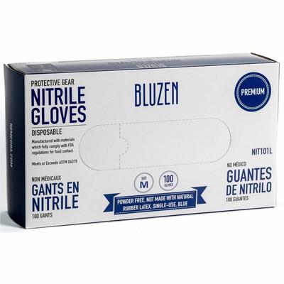 Remcoda Disposable Nitrile Gloves, 3 mil Thickness, Medium Size, Blue, 100/Box (RMLNIT101M)