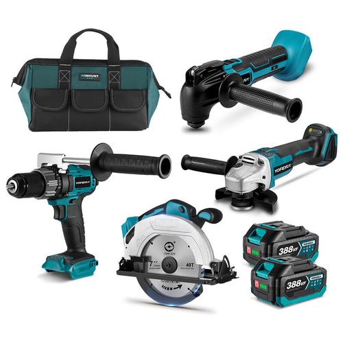 Elektrowerkzeuge im Set mit 5 tragbaren Elektrowerkzeugen, Multitool + Bohrhammer + Kreissäge 125 +
