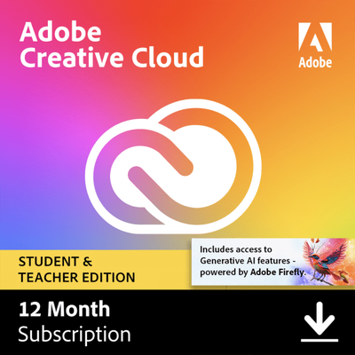 Adobe Creative Cloud Edu, 2025, 1 Year Subscription, For Windows/mac, Download