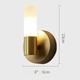 Indoor Wall Lamp LED Warm White Modern Brass Up Down Wall Sconce Decorative Light Fixture 110-240V 5W for Bedroom Bathroom Living Room