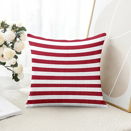 Amerikanische Flagge Vintage Dekorative Wurfkissenbezug 1PC Weicher quadratischer Couchkissenbezug für Schlafzimmer Wohnzimmer Sofa Stuhl 4. Juli Unabhängigkeitstag Image