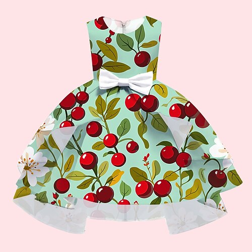 Ostern Mädchen' 3D Blumen Graphic Kleid Ärmellos Sommer Frühling Urlaub Täglich Festtage Prinzessin Schön Süß kinderkleidung 4-12 Jahre Casual kleid A Linie Kleid Knielang Regular Fit Image