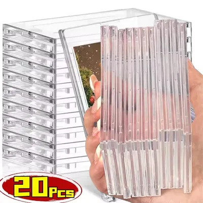 20-1Pcs Transparent Cards Holder for Trading Card Support Arcylic Triangle Card Display Stand Photo
