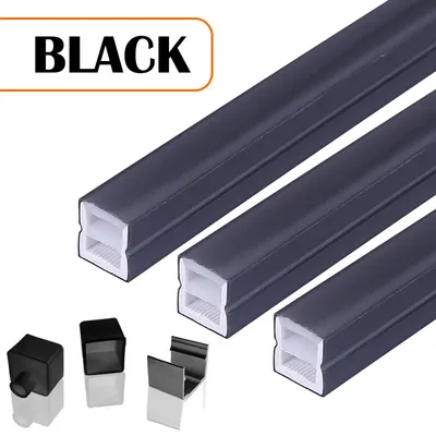 1M-5M WS2812B WS2811 SK6812 Silica Gel Tube Black Led Neon Soft Rope Tube IP67 Waterproof For 5050