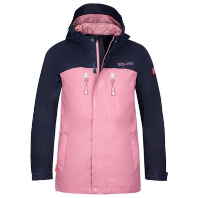 Trollkids - Girl's Nusfjord Jacket - Regenjacke Gr 104 rosa/blau Image