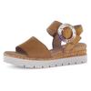 Keilsandalette GABOR "GENUA", Damen, Gr. 41, braun, Ziegenveloursleder, unifarben, modisch, Schuhe, Sommerschuh, Riemchensandale, Komfortschuh in Weite G (=weit)