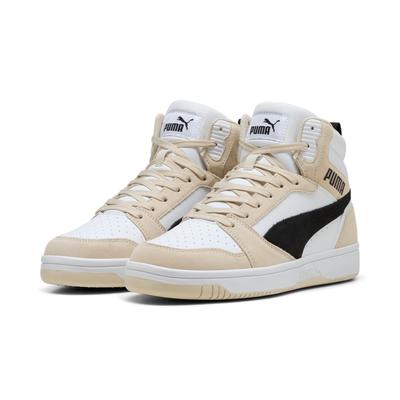Sneaker PUMA "REBOUND V6 SD", Gr. 37, alpine snow, puma schwarz, puma weiß, Leder, mehrfarbig, sportlich, Schuhe Image