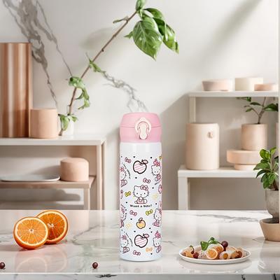 TEMU Stainless Steel Insulated Travel Tumbler - Cute Character Design, Universal Fit, Ideal For Students And Couples - Pack Of 1 Image