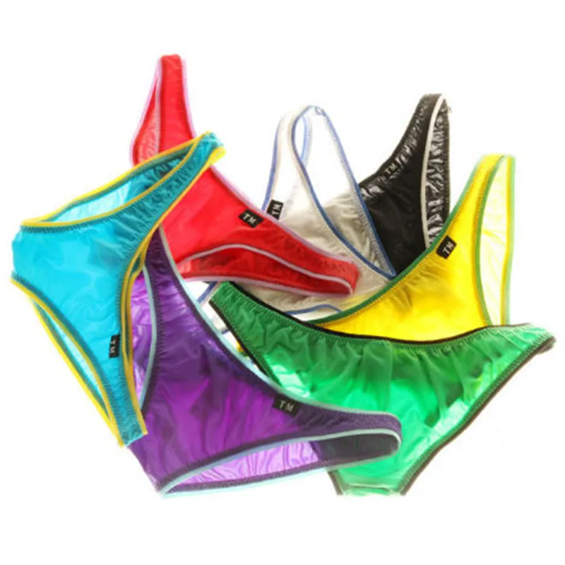 Sommer neue Männer Eis Seide Höschen ultra dünne seidig atmungsaktiv durchscheinend niedrige Taille Slips bequeme coole Unterwäsche männlich Image