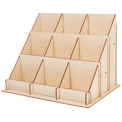 Kartenständer aus Holz, Lesezeichen, Business-Regal für Anbieter, Postkartenhalter, Theke Image