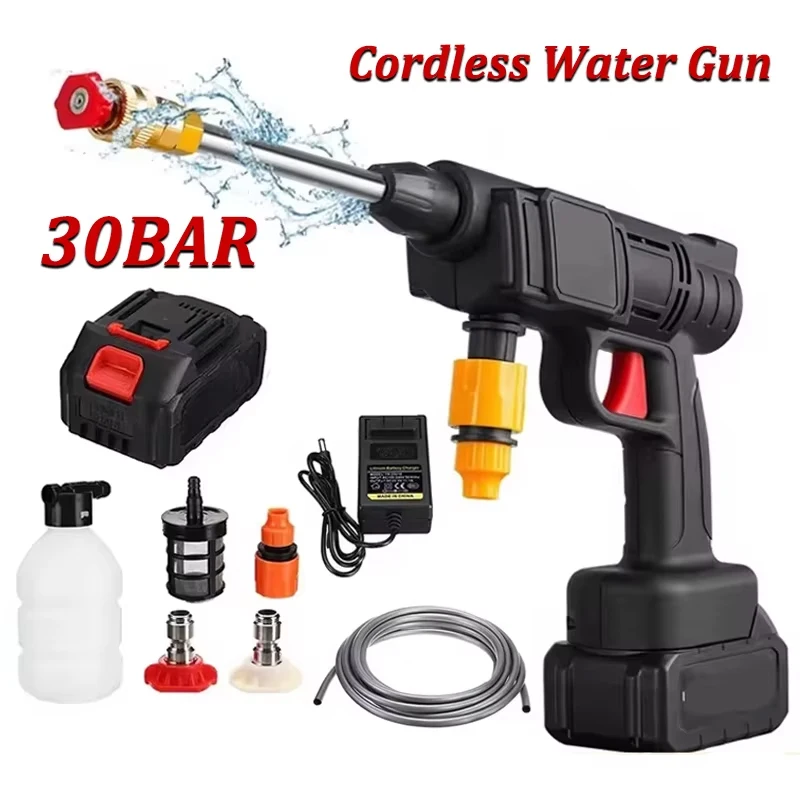 30bar kabellose Hochdruck reiniger Waschmaschine Sprüh wasser pistole Auto waschdruck Wasser reinigungs maschine für Makita 18V Batterie