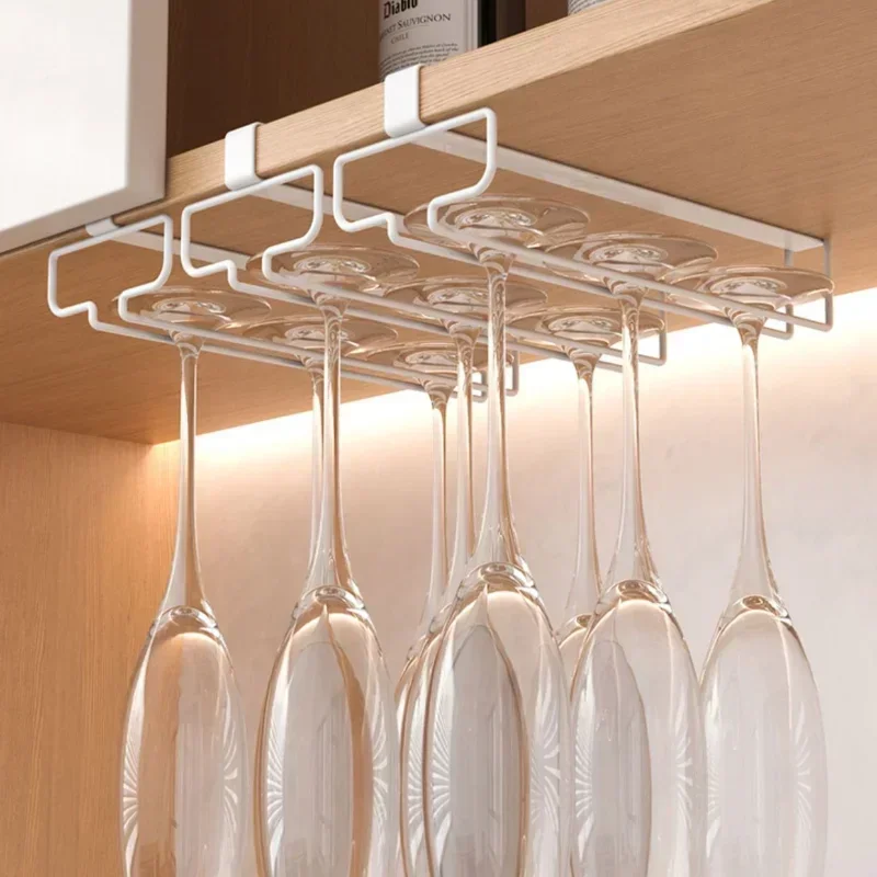 Schrank Hängen Metall Wein Glas Rack Schrank Stielgläser Halter Racks für Tasse Lagerung RackGlas Halter Outdoor Wein Glas Rack