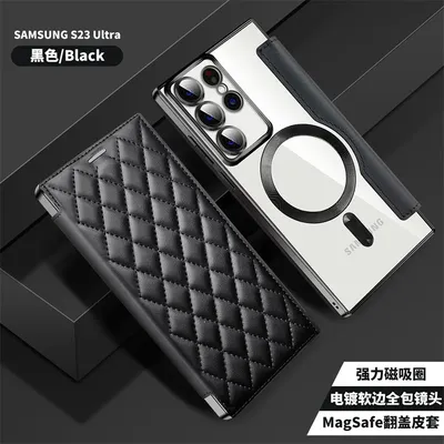 Für Samsung Galaxy S25 S24 23 22 Ultra Plus FE A55 A35 A15 A05 S Telefon Fall Magnetische MagSafe Flip Brieftasche Karte Slot Leder Abdeckung