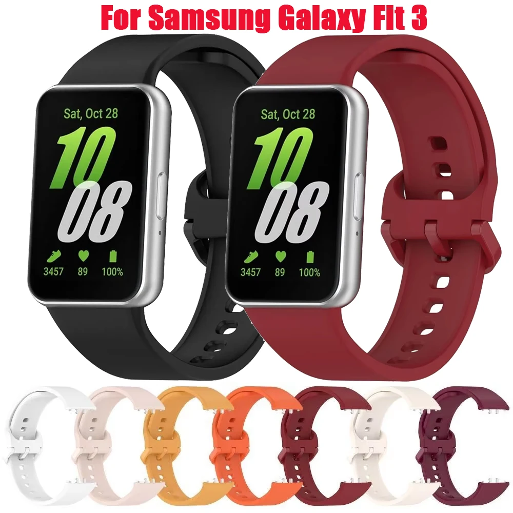Silikon Armband Für Samsung Galaxy Fit 3 Uhr Sport Armband Armband Für Samsung Galaxy Fit 3 Armband Ersatz Zubehör Image