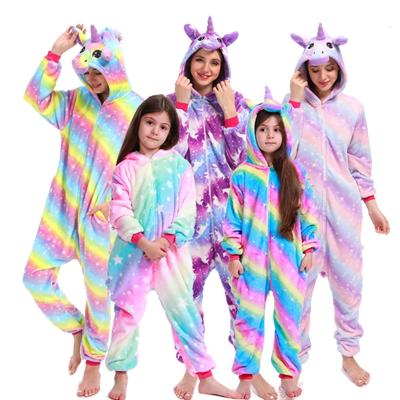 Kigurumi Einhorn Onesies Cartoon Pyjamas Für Erwachsene Frauen Männer Tier Pyjamas Homewear Halloween Weihnachten Cosplay Party Kostüm Image