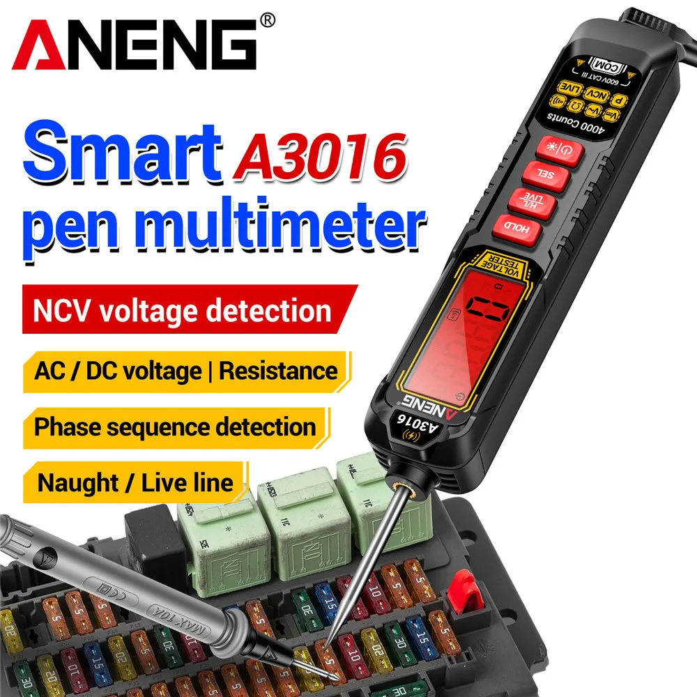 ANENG A3016 Mini Smart Pen Multimeter Digital AC/DC Spannung NCV Spannung Induktion Hintergrundbeleuchtung Auto Diagnose Sonde Detektor Stift Image