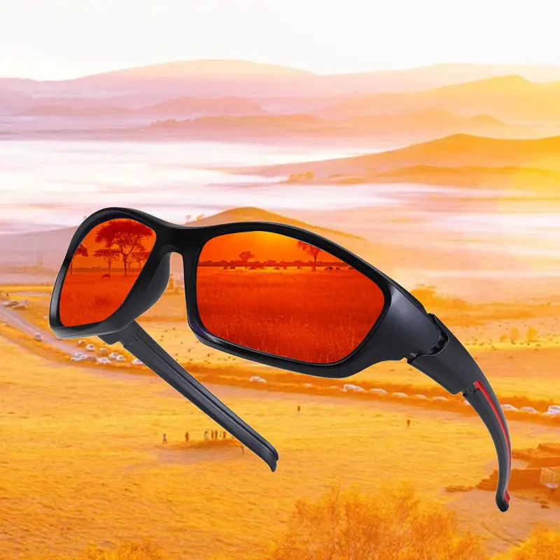 Sportbrille, polarisierte UV-Schutz-Sonnenbrille für Männer und Frauen, Angeln, Fahren, Radfahren, Radfahren, Laufen, Sonnenbrille Image