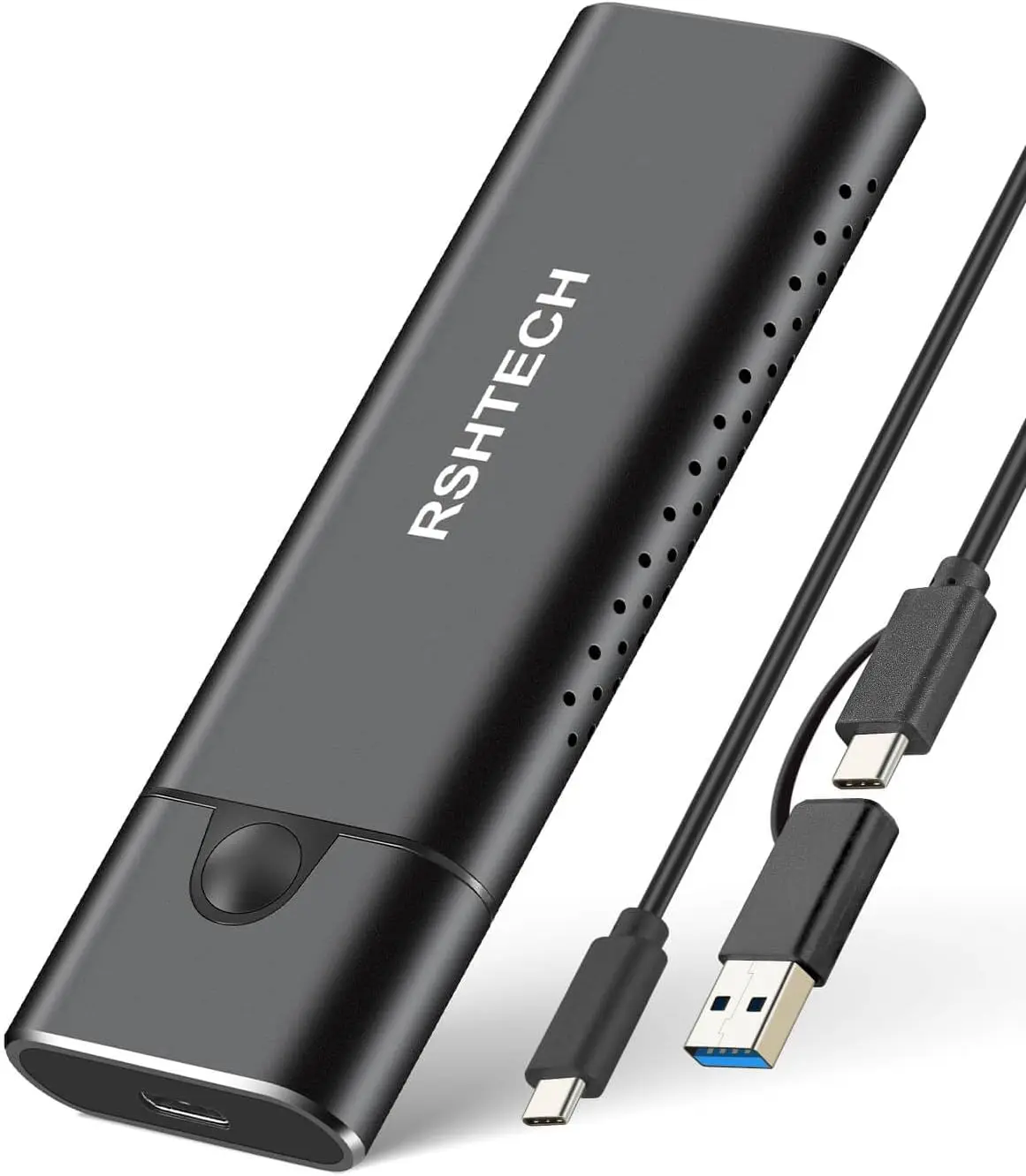 RSHTECH M.2 NVMe SSD-Gehäuse 10 Gbit/s NVMe SATA SSD Caddy für B+M Key M.2 SSDs Aluminium USB 3.2 Gen2 Externe NVMe-Gehäuse Image