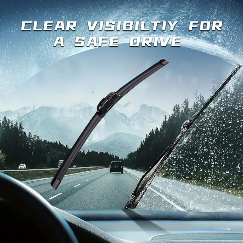 1pc Automobil Universal U-Typ Weich gummi ohne Knochen wischer HD leise langlebige Kfz-Wischer 16 "18" 19 "21" 22 "24" Image