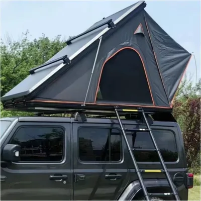 Camping Aluminum tente de toit Outdoor Hiking Rooftop Roof Top Car Tent Triangle Clamshell Hard Shell Rooftop Tent