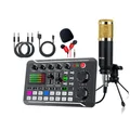 Attrezzatura DJ Microfono Scheda audio Console Studio Kit scheda audio Cavo Telefono Mixing Computer Mixer vocale dal vivo Scheda audio F998