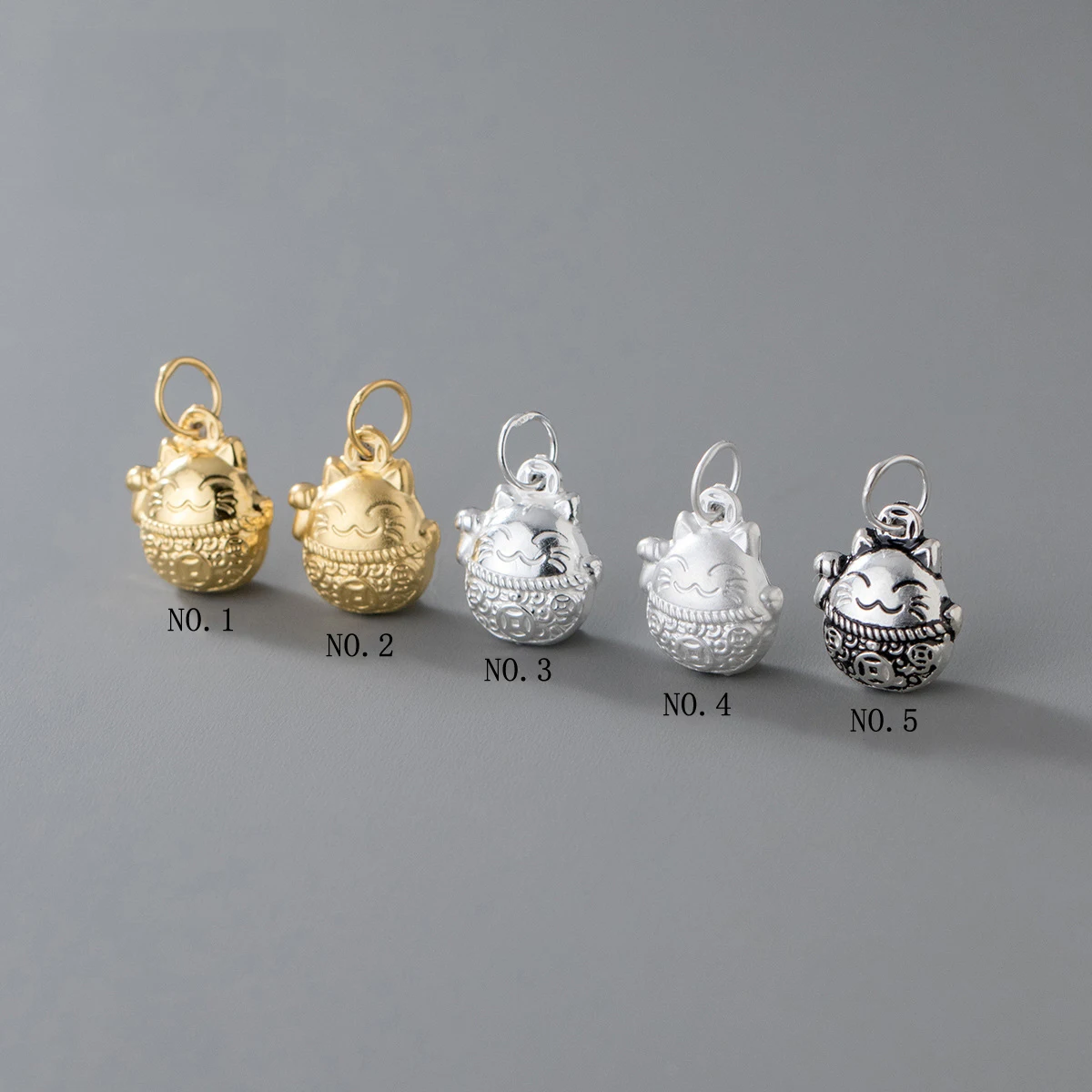 Ciondoli in argento 925 Ciondoli con ciondolo gatto fortunato Collana con ciondolo fai da te Accessori Gioielli Soldi Gatto