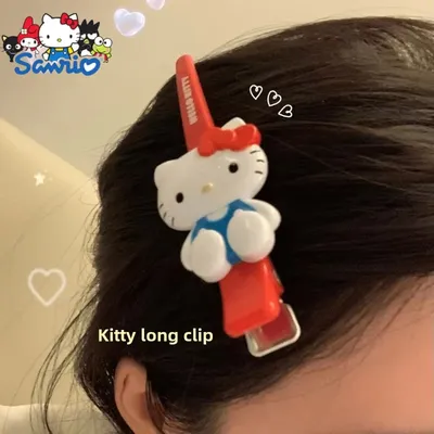 Sanrio Hello Kitty Hairpin Clip Cartoon Ins Wind Clip Headdress Liu Kawai Explosions A Single